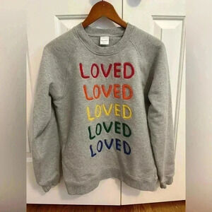Hanna Andersson Adult Be Loved Sweatshirt in French Terry Size Small